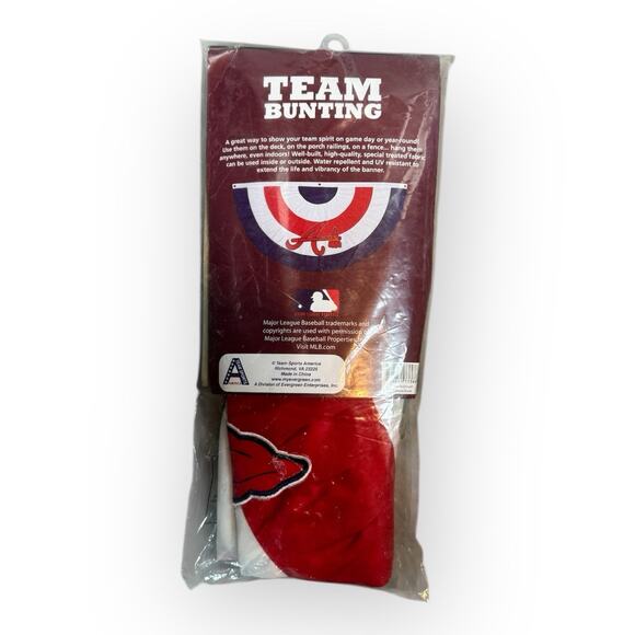 Atlanta Braves MLB Team Bunting Flag Banner 51” X 27” Deadstock Rare Large - Picture 5 of 8